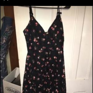 Black dress with flowers